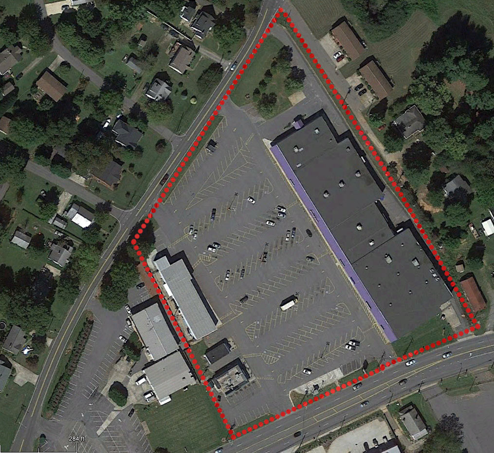 aerial of Carolina Shopping Center